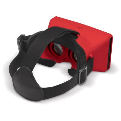 Image of Promotional Virtual Reality Phone Holder with headstrap in Red