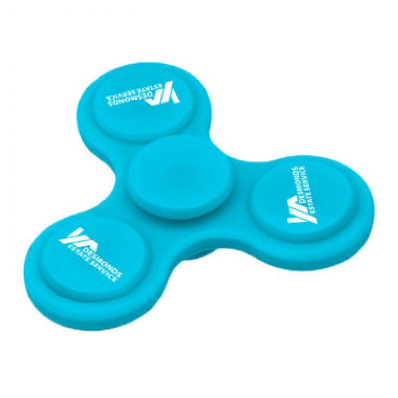 Image of Promotional Printed Fidget Spinner Light Blue