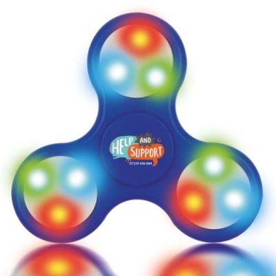 Image of Promotional LED Fidget Spinners Blue