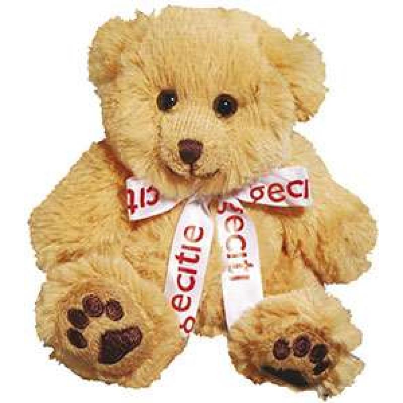 Image of Promotional Teddy Bear with printed neck Bow