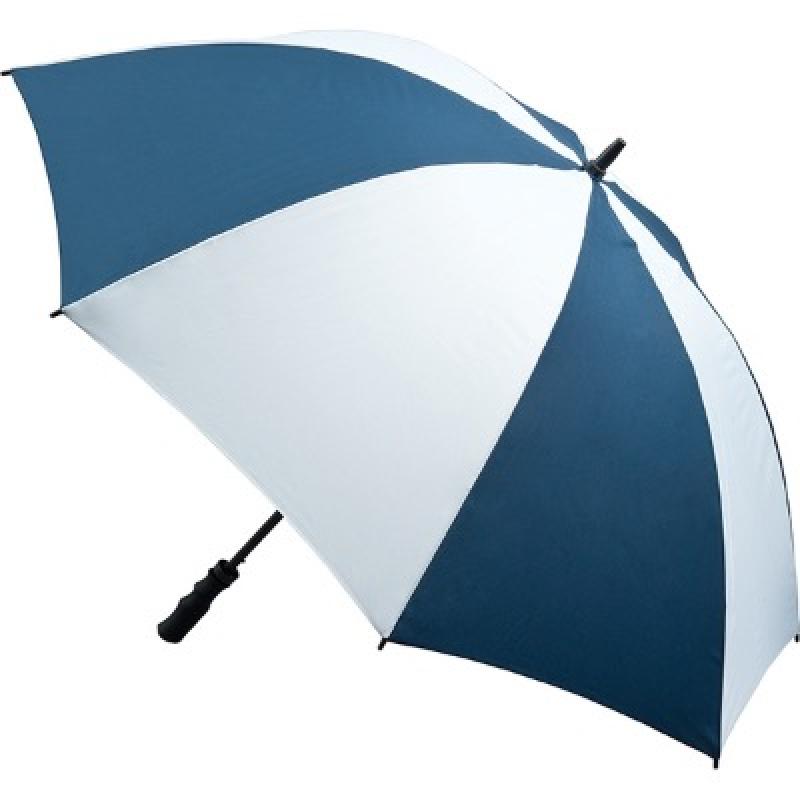 Image of Fibreglass Storm Umbrella - Navy and White