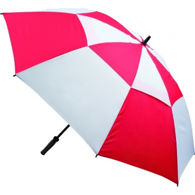 Image of Promotional branded Vented Golf Umbrella - Red and White
