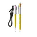 Image of BIC® 4 Colours Sun ballpen + Lanyard Screen Printing