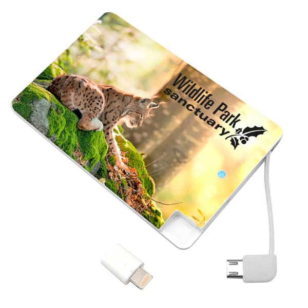 Slim Credit Card Power Bank printed full colour